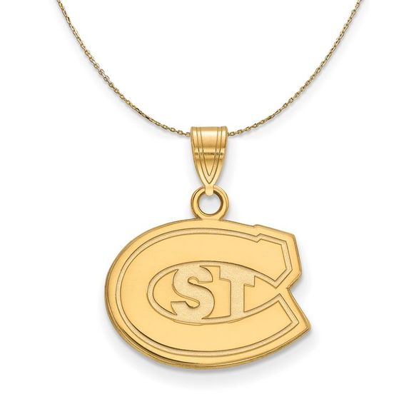14k Yellow Gold St. Cloud State Small 'STC' Necklace - 20 Inch